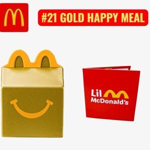 LIL McDonalds Happy Meal Toys 2025 Mini GOLD HAPPY MEAL (CHASE) RARE NEW